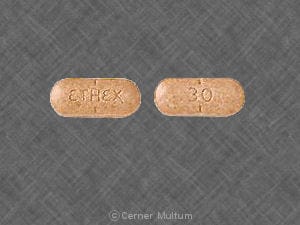 Image 1 - Imprint 30 ETHEX - Morphine Sulfate IR 30 mg