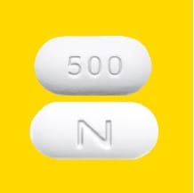 Image 1 - Imprint N 500 - naproxen naproxen sodium 550 mg (equiv. naproxen 500 mg)