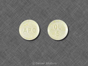 Imprint APO OL 5 - olanzapine 5 mg