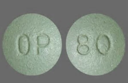 Image 1 - Imprint OP 80 - oxycodone 80 mg