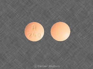 Image 1 - Imprint A 240 - Quinaretic 25 mg / 20 mg