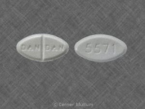 Imprint DAN DAN 5571 - trimethoprim 100 mg