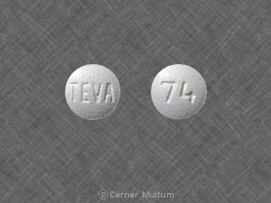 Image 1 - Imprint TEVA 74 - zolpidem 10 mg