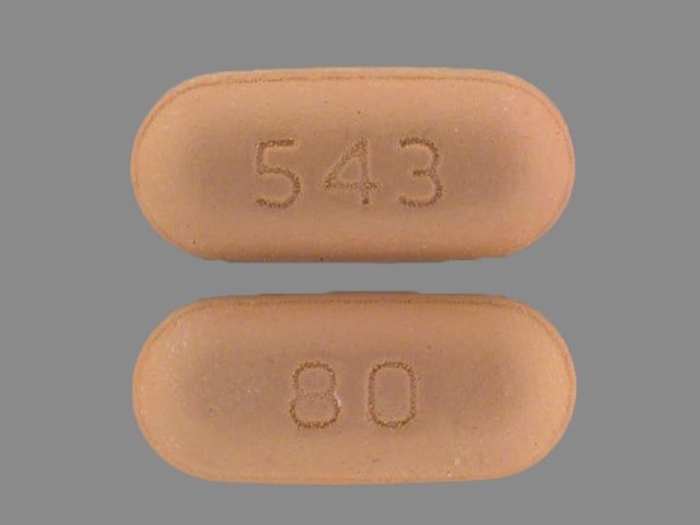 Imprint 543 80 - Zocor 80 mg
