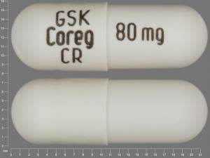 Image 1 - Imprint GSK COREG CR 80 mg - Coreg CR 80 mg