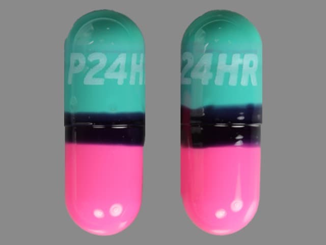 Pill Finder P24hr Pink Capsule Shape