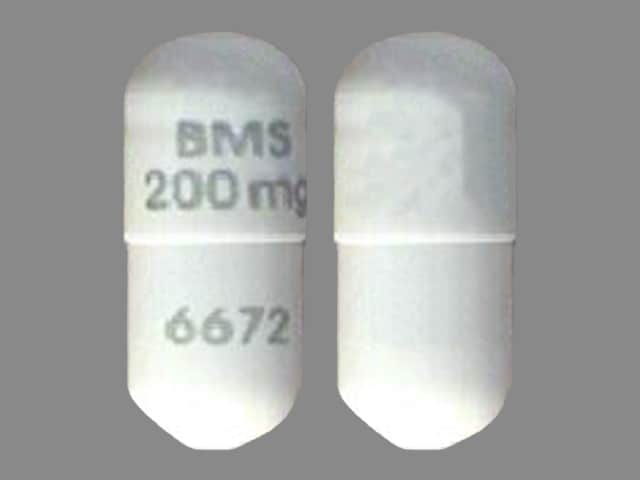 Image 1 - Imprint BMS 200 mg 6672 - Videx EC 200 MG