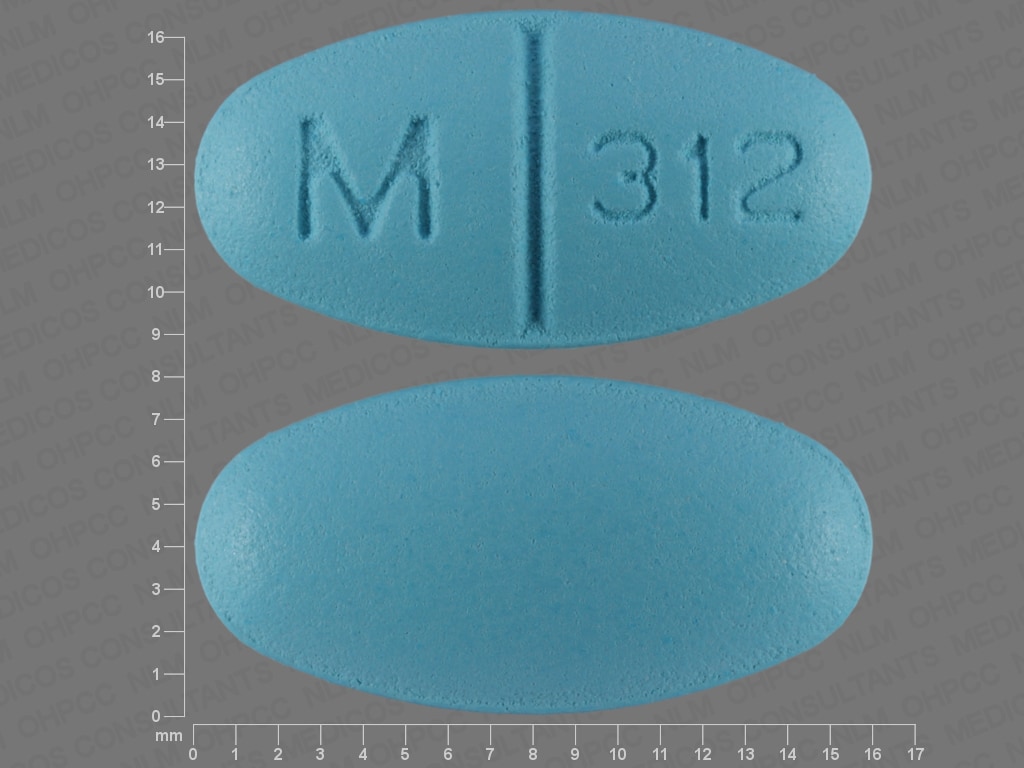 Pill Finder M 312 Blue Elliptical / Oval