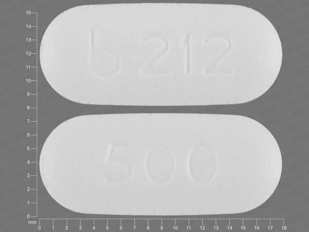 Imprint b 212 500 - niacin 500 mg