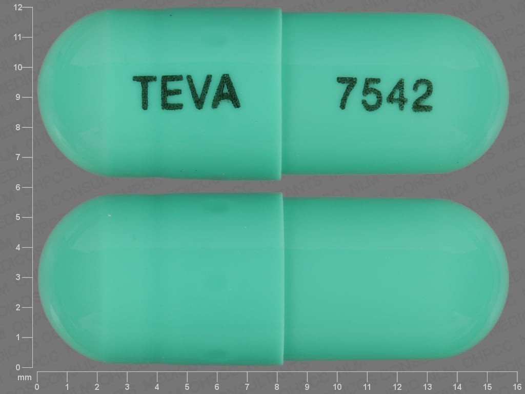 Image 1 - Imprint TEVA 7542 - duloxetine 20 mg