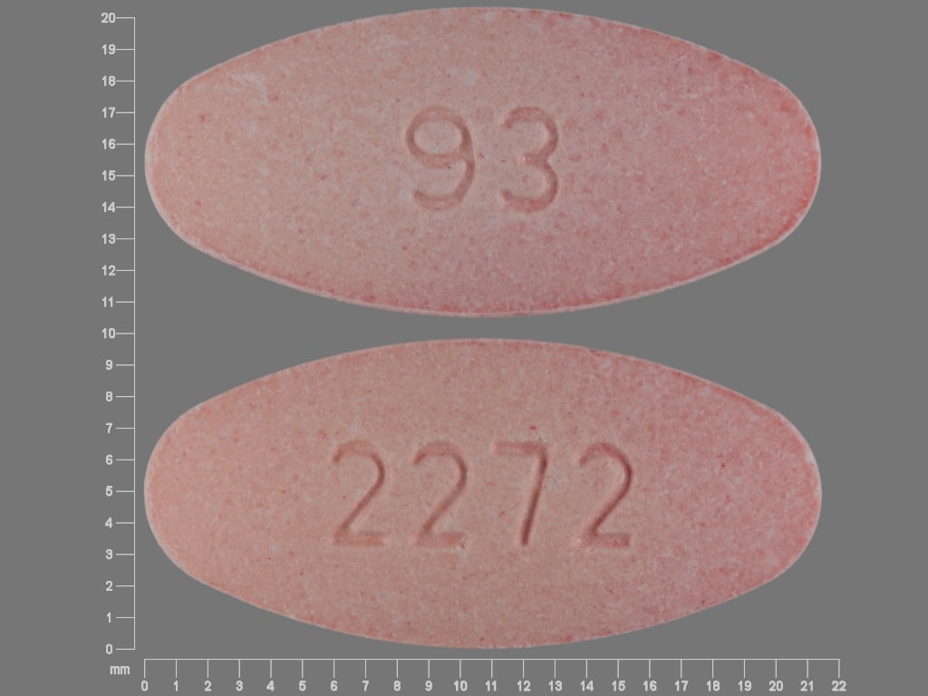 Imprint 2272 93 - amoxicillin/clavulanate 400 mg / 57 mg
