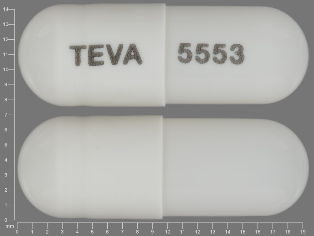 Image 1 - Imprint TEVA 5553 - dexmethylphenidate 20 mg