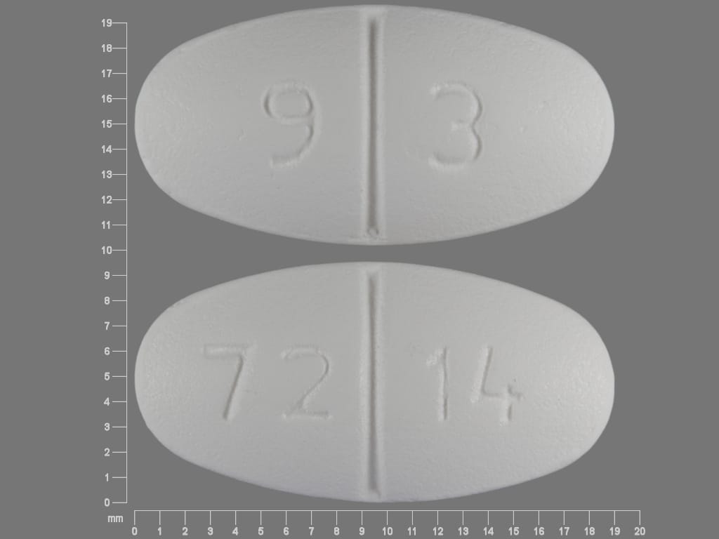 Image 1 - Imprint 93 72 14 - metformin 1000 mg