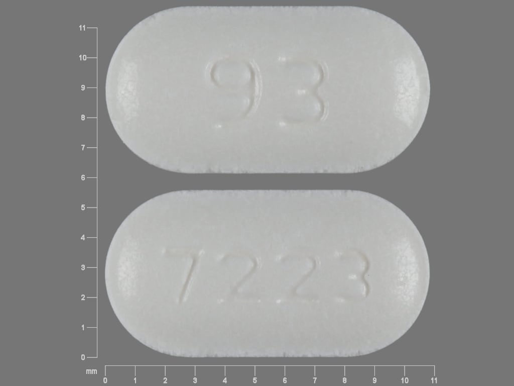 Pill Finder: 93 7223 White Elliptical / Oval - Medicine.com