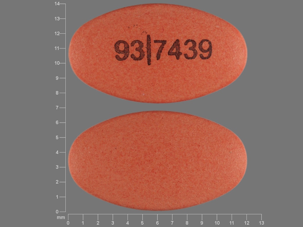 Image 1 - Imprint 93 7439 - divalproex sodium 125 mg