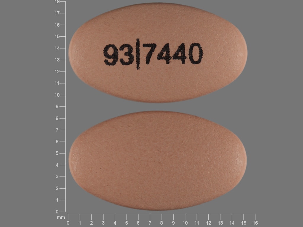 Image 1 - Imprint 93 7440 - divalproex sodium 250 mg