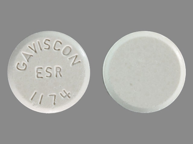 Image 1 - Imprint GAVISCON ESR 1174 - Gaviscon Extra Relief Formula aluminum hydroxide 160 mg / magnesium carbonate 105 mg