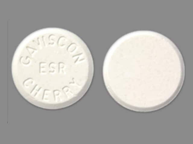 Image 1 - Imprint GAVISCON ESR CHERRY - Gaviscon Extra Strength aluminum hydroxide 160 mg / magnesium carbonate 105 mg