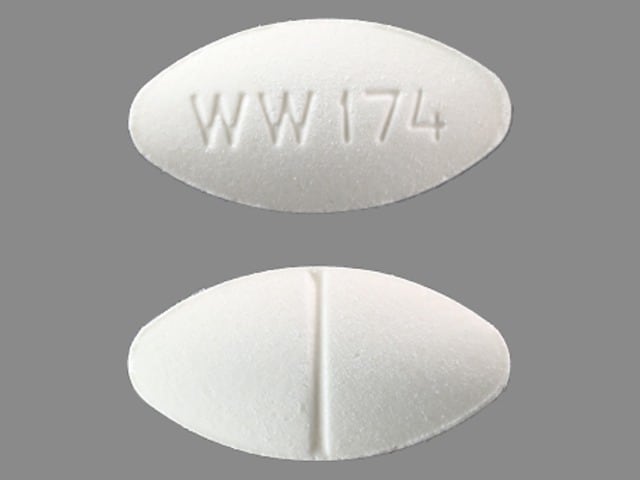 Image 1 - Imprint WW 174 - captopril 100 mg