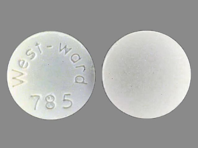 Imprint West-ward 785 - aspirin/butalbital/caffeine 325 mg / 50 mg / 40 mg