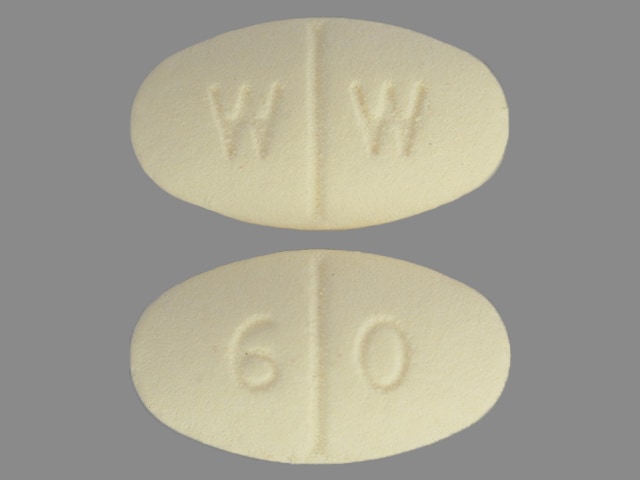 Image 1 - Imprint W W 60 - isosorbide mononitrate 60 mg