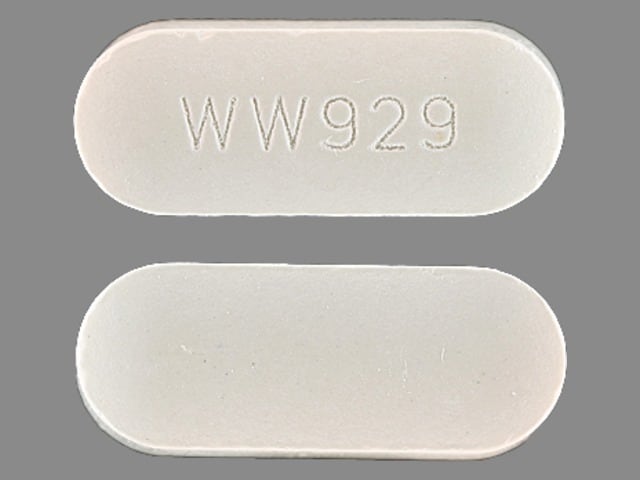 Image 1 - Imprint WW929 - ciprofloxacin 750 mg