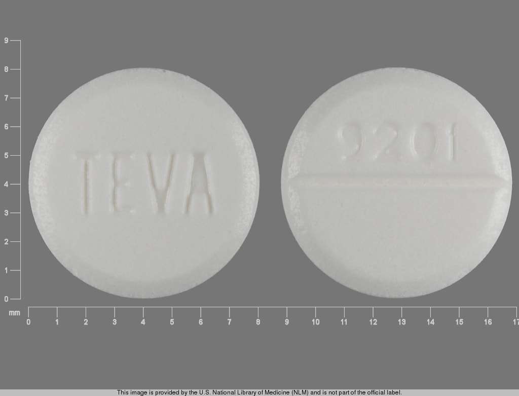 Image 1 - Imprint TEVA 9201 - glipizide 5 mg