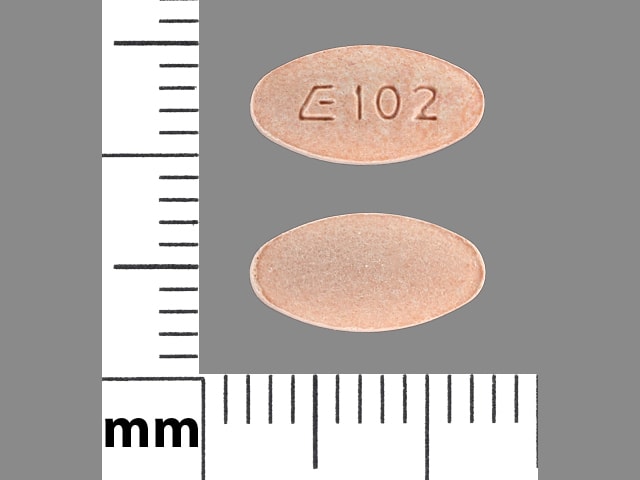 Image 1 - Imprint E 102 - lisinopril 20 mg