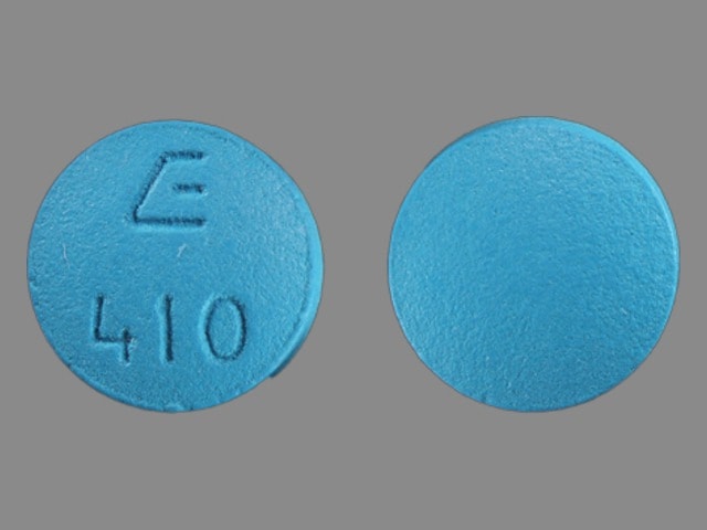 Pill Finder E 410 Blue Round