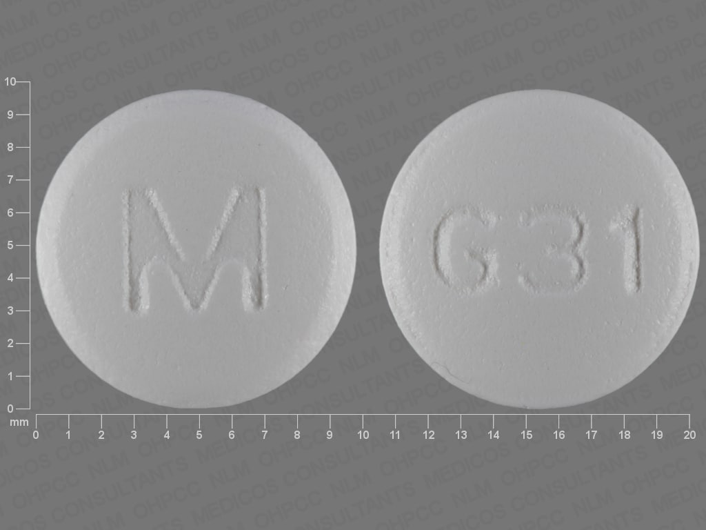 Image 1 - Imprint M G 31 - glipizide/metformin 2.5 mg / 250 mg