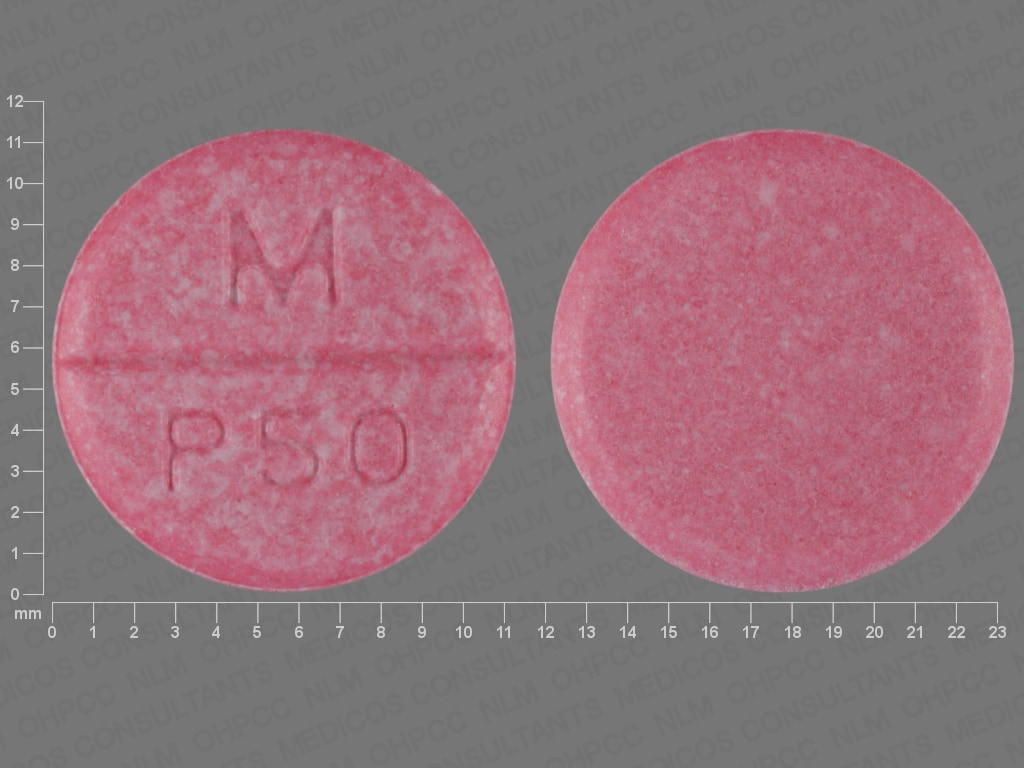 Pill Finder M P50 Pink Round Medicine Com