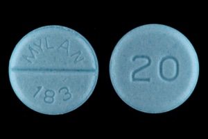 pill mylan imprint medicine blue round