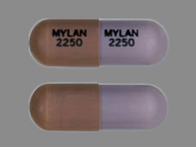 Imprint MYLAN 2250 MYLAN 2250 - mycophenolate mofetil 250 mg
