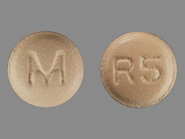 Image 1 - Imprint M R5 - risperidone 0.5 mg