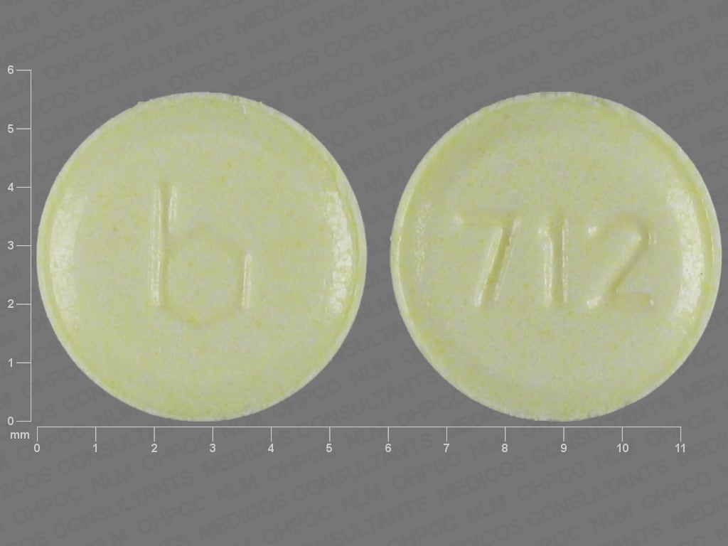 Image 1 - Imprint b 712 - Tri-Legest Fe ethinyl estradiol 0.03 mg / norethindrone 1 mg