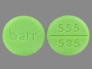 Imprint barr 555 585 - chlorzoxazone 500 mg