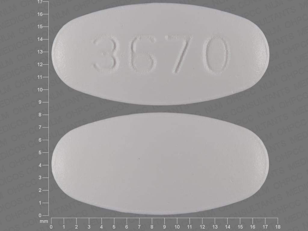 Image 1 - Imprint 3670 - nabumetone 500 mg