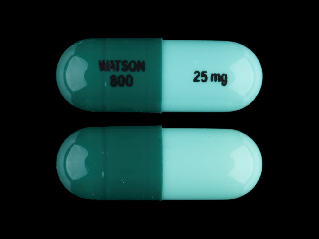 Pill Finder: WATSON 800 25 mg Green Capsule-shape - Medicine.com