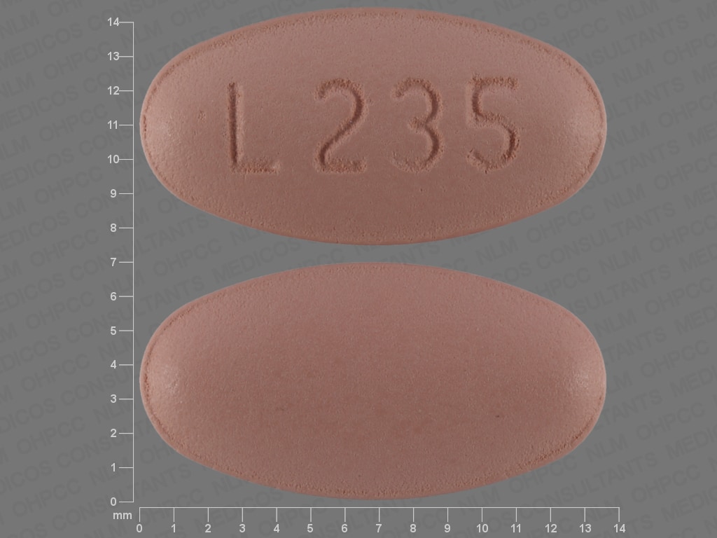 Image 1 - Imprint L235 - hydrochlorothiazide/valsartan 12.5 mg / 80 mg