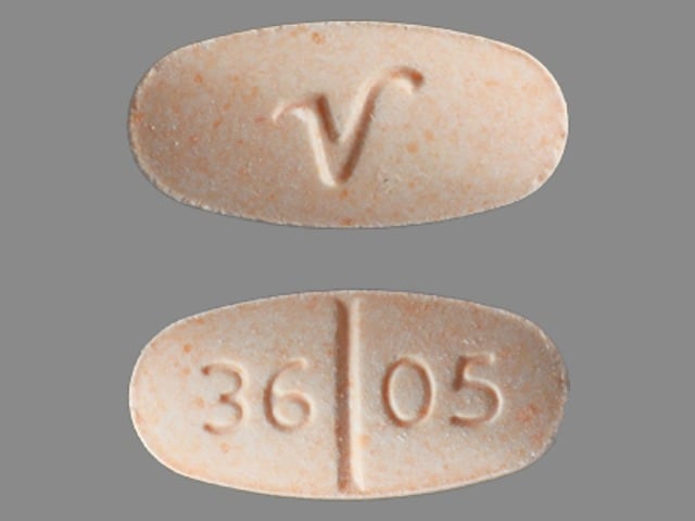 Image 1 - Imprint V 36 05 - acetaminophen/hydrocodone 325 mg / 7.5 mg