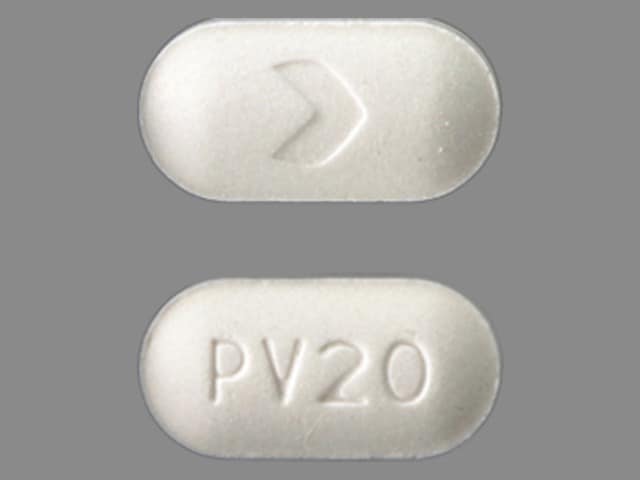 Image 1 - Imprint PV 20 > - pravastatin 20 mg