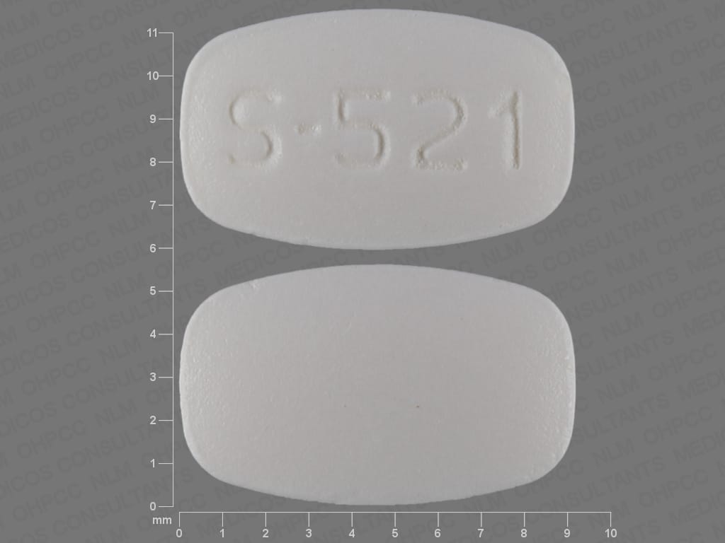 Pill Finder S 521 White Rectangle