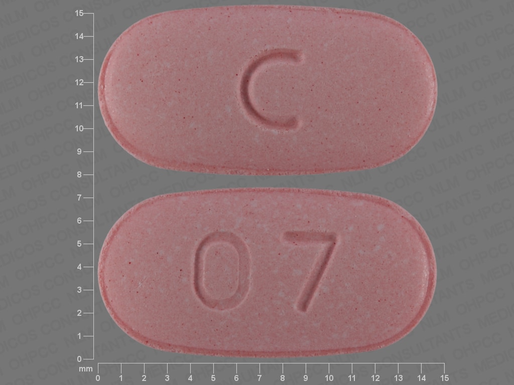 Pill Finder C 07 Pink Capsule Shape