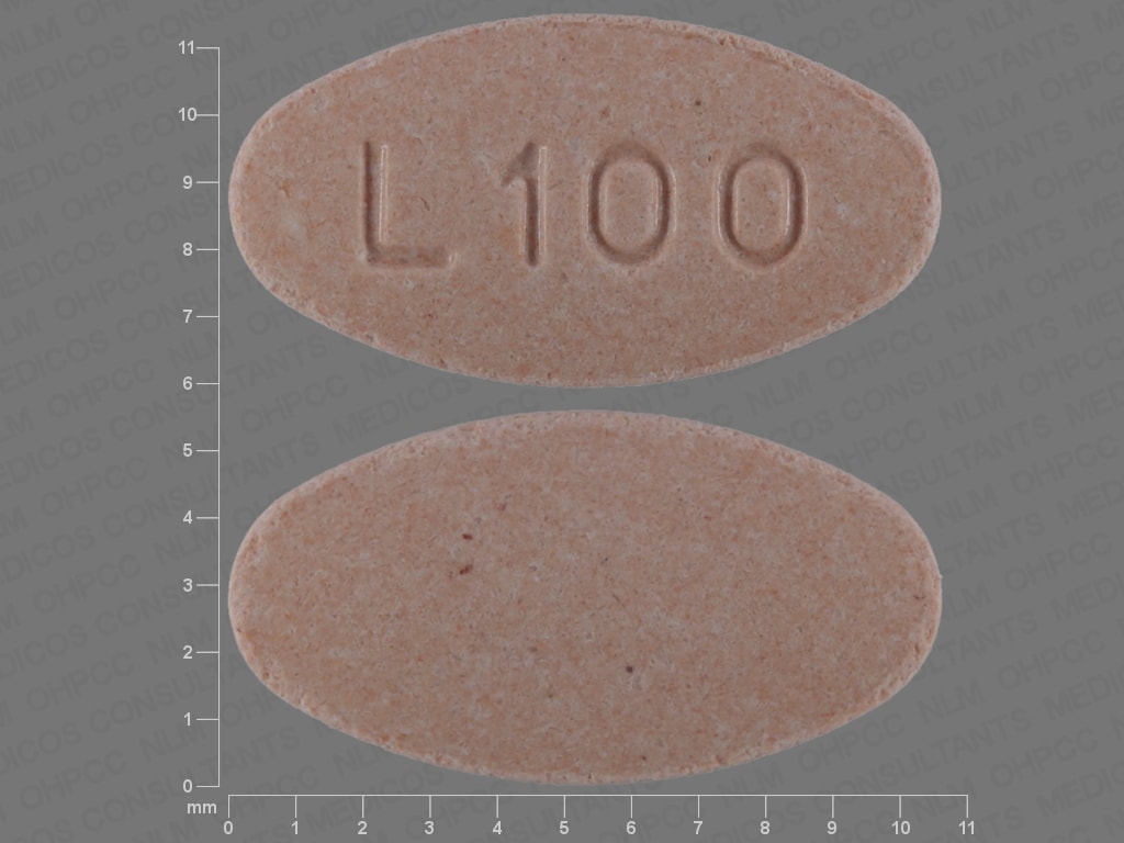 Image 1 - Imprint L100 - carbidopa/levodopa 25 mg / 100 mg