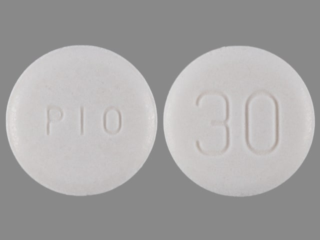 Image 1 - Imprint PIO 30 - pioglitazone 30 mg (base)