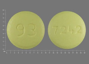 Imprint 93 7242 - risperidone 3 mg