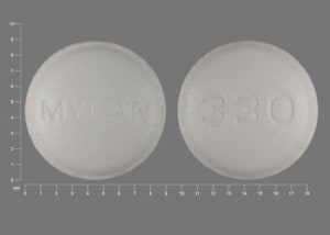 Image 1 - Imprint 330 MYLAN - amitriptyline/perphenazine 10 mg / 2 mg