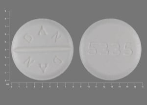 Imprint DAN DAN 5335 - trihexyphenidyl 2 mg