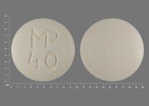 Imprint MP 40 - hydrochlorothiazide/spironolactone 25 mg / 25 mg