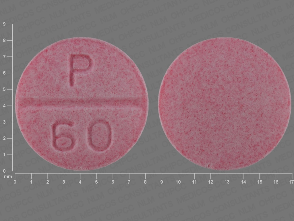Image 1 - Imprint P 60 - propranolol 60 mg